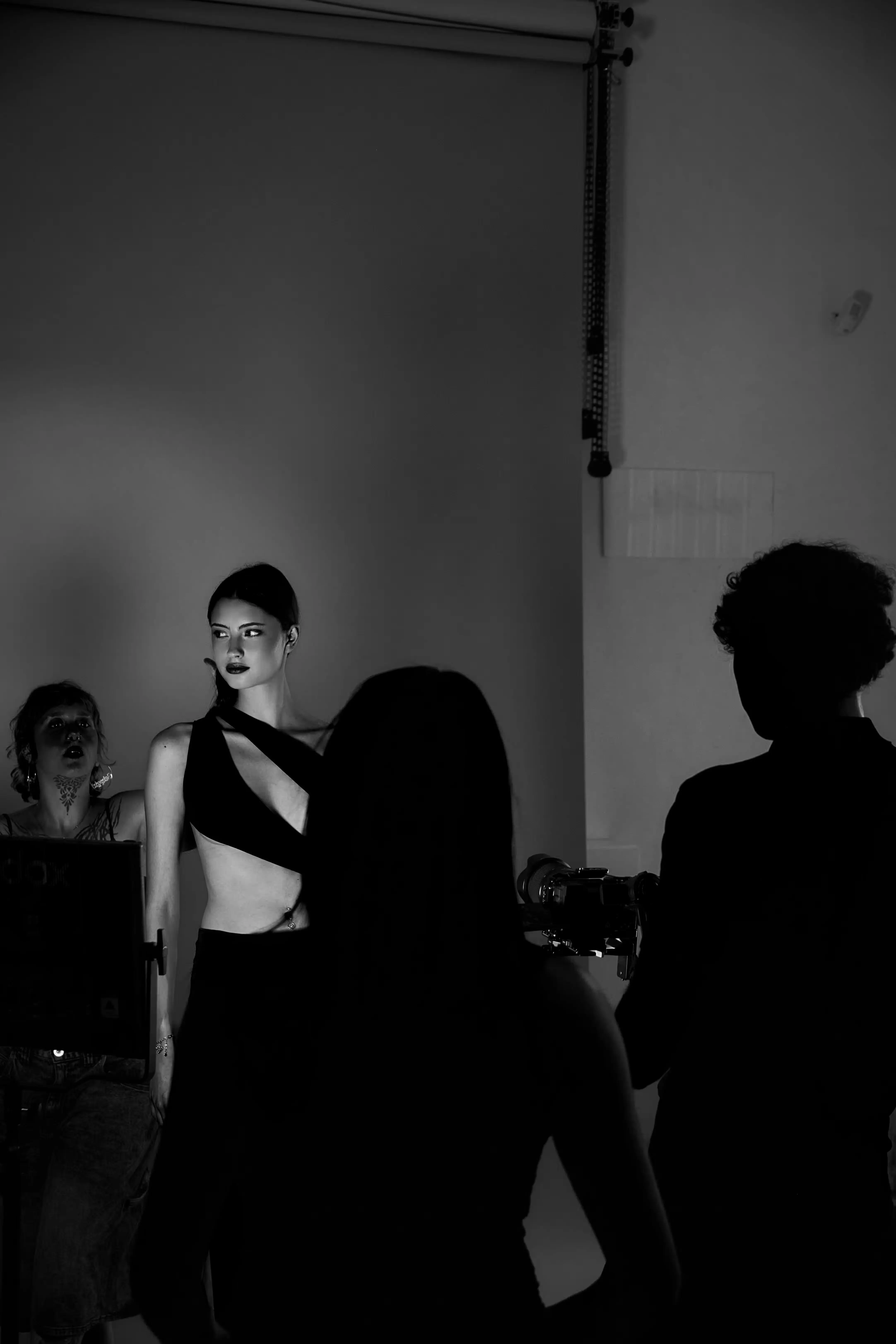 On set with The Leos